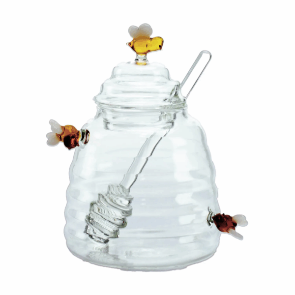 MELEIRA LOVELY BEE CPEGADOR 13,5X10CM VIDRO LYOR 5982 - Imagem 2