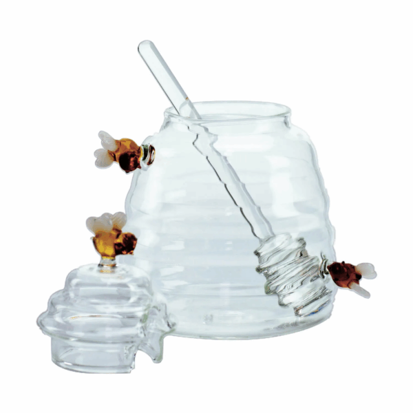 MELEIRA LOVELY BEE CPEGADOR 13,5X10CM VIDRO LYOR 5982 - Imagem 4
