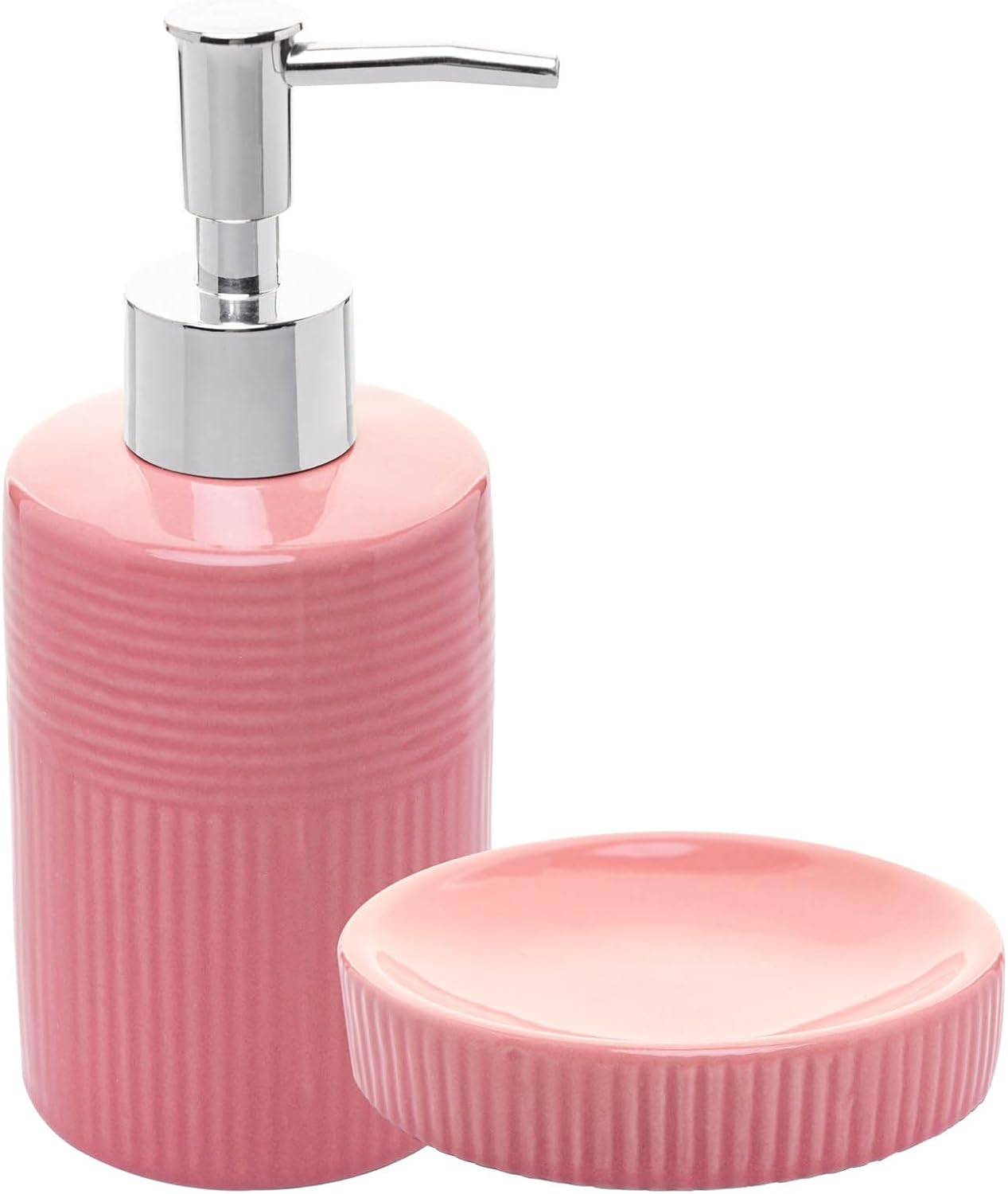 JOGO BANHEIRO 2PCS ESSENCIA ROSA CERAMICA WOLFF 20831