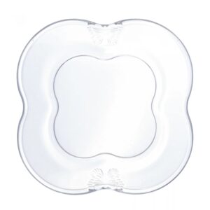 Conjunto 4 Pratos para Sobremesa de Vidro Butterfly 17cm - Wolff