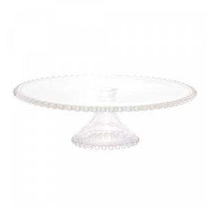 Prato para Bolo com Pé de Cristal Pearl 31cm x 11cm - Wolff
