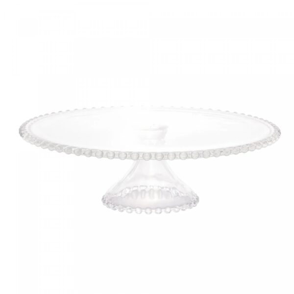 Prato para Bolo com Pé de Cristal Pearl 31cm x 11cm - Wolff