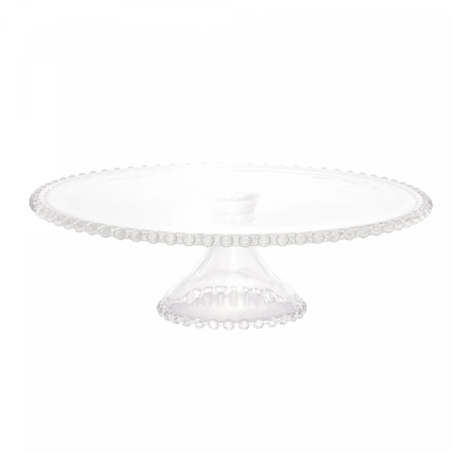 Prato para Bolo com Pé de Cristal Pearl 31cm x 11cm - Wolff