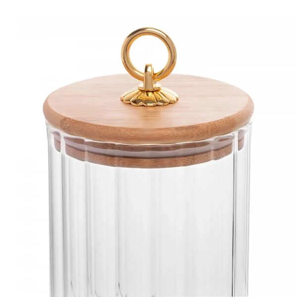 Porta Mantimento de Vidro Borossilicato com Tampa de Bambu Classic 550ml - Wolff - Imagem 5