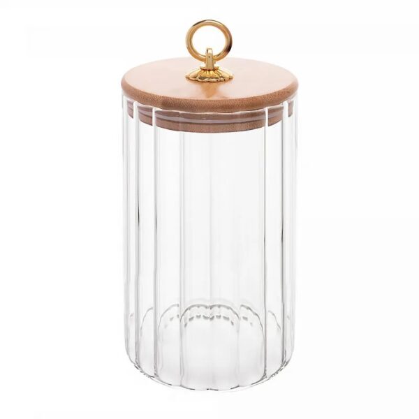 Porta Mantimento de Vidro Borossilicato com Tampa de Bambu Classic 850ml - Wolff