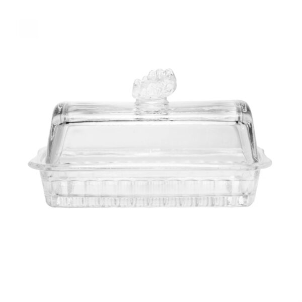 Manteigueira de Vidro com Tampa Butterfly 17cm x 10,5cm x 10cm - Wolff - Imagem 2