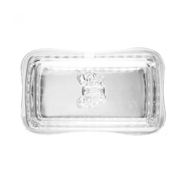 Manteigueira de Vidro com Tampa Butterfly 17cm x 10,5cm x 10cm - Wolff - Imagem 3
