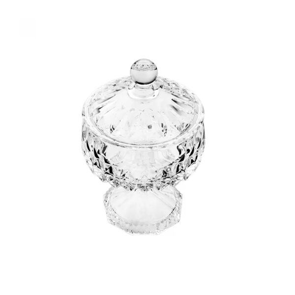 Potiche Decorativo de Cristal com Pé Louise 14cm x 23cm - Wolff - Imagem 2