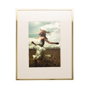 Porta-Retrato de Aço Inox Basic Dourado 15cm x 20cm - Wolff