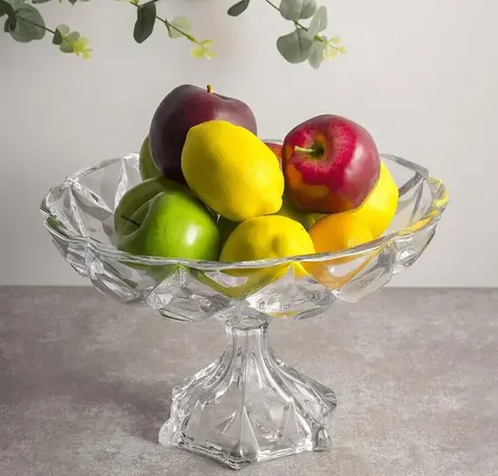 Centro de Mesa de Cristal Deli Diamond 32,5cm x 19,5cm - Lyor - Imagem 3