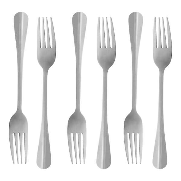 Conjunto 6 Garfos para Mesa de Aço Inox Positano 20cm - Lyor