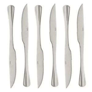 Conjunto 6 Facas de Churrasco de Aço Inox Positano 23cm - Lyor