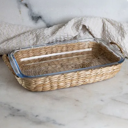 Refratário de Vidro Borossilicato com Suporte em Fibra Natural e Alça 34,5cm - Imagem 6