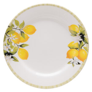 Prato Raso Siciliano 24cm Branco Cerâmica - Lyor