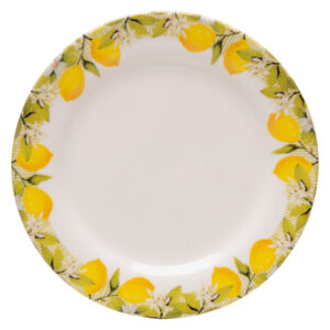 Prato para Sobremesa Siciliano 20cm Branco Cerâmica - Lyor