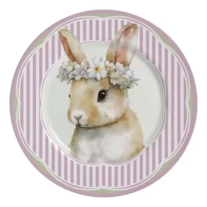 Prato de Sobremesa de Cerâmica Coelha Agnes 21cm Alleanza - Unidade