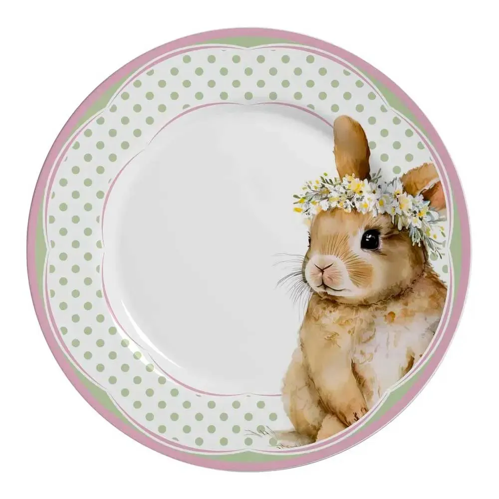 Prato Raso em Cerâmica Coelha Agnes 29cm Alleanza - Unid.